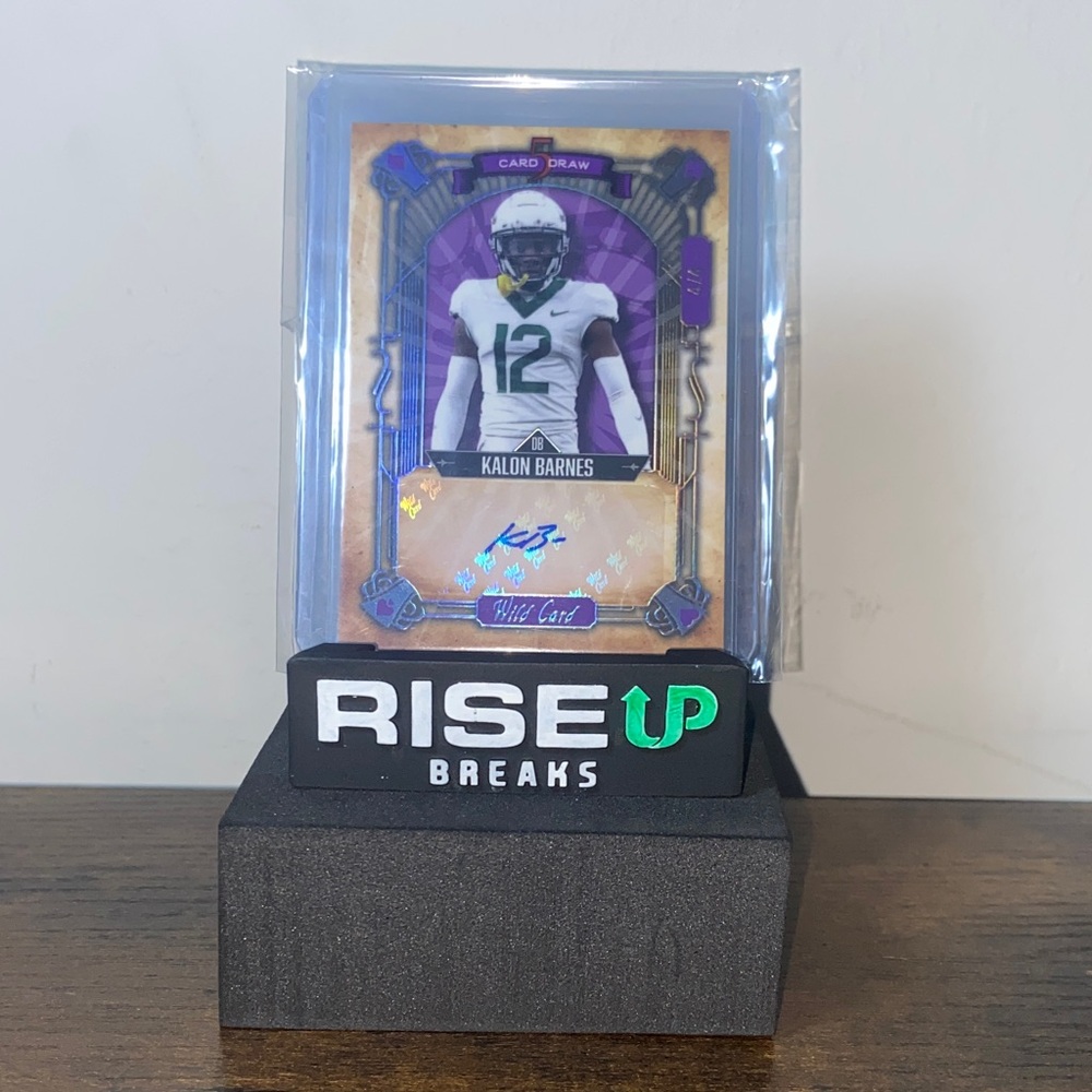 KALON BARNES 2022 WILD CARD 5 Card Draw Auto 4/4 5CDCN-82